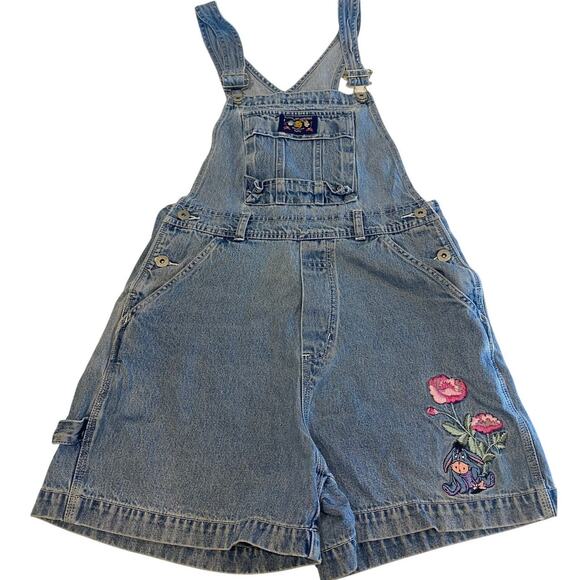 Vintage DISNEY Winnie The Pooh Overall Shorts Size M - Picture 1 of 7